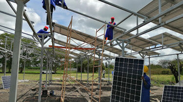 Solar panels in East Africa