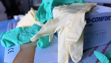 Box of latex gloves