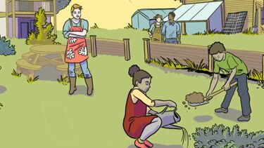 An illustration from comic created by Petroglyph Comics