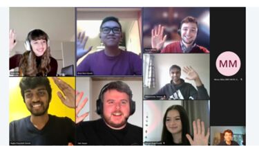 Group photo of the winning team of the  Siemens SustainaCity Racer Competition 2021  