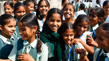 A group of young girls