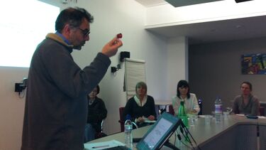 A speaker at the Politics of Wellbeing seminar