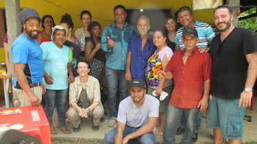 A group photo of a team of people