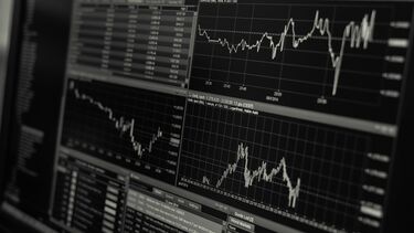 A computer screen displaying numerous tables and graphs showing financial data.