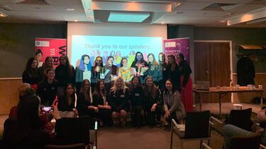 Group photo of the Sheffield Women in Computer Science Society members