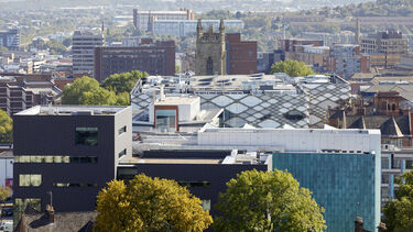 Sheffield skyline view of the Diamond building