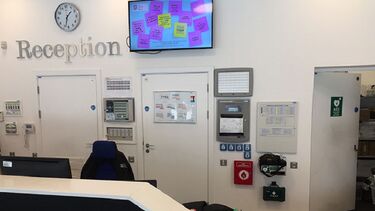 A phot showing the location of a defibrillator in The Diamond.