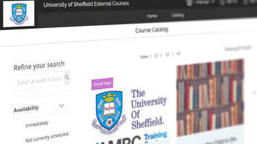 The University of Sheffield External Courses homepage
