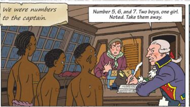 A sample page from the graphic novel, Quaco.