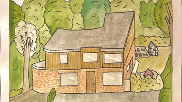 Holly's work (third image - shows the view from the entrance to othe property, including a sweeping driveway to the residence and the view beyond to the outdoor area)