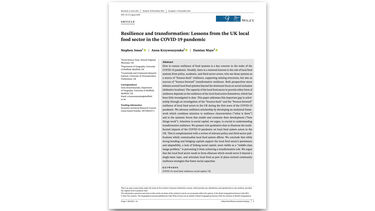 Cover for the report, 'Resilience and transformation' in Wiley