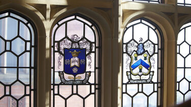 An image of a stained glass window