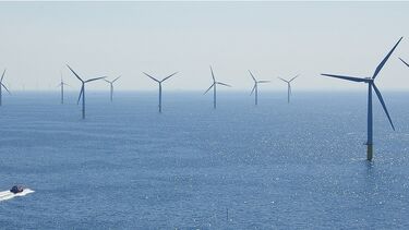 Walney offshore wind farm as seen from the air