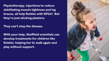 Robbie laughs and walks with a walker