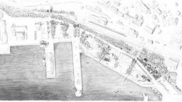 Hand drawn masterplan for Alex Clarke's special project