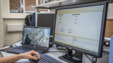 Photo of someone control systems at the Translational Energy Research Centre 