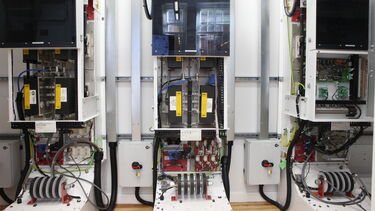 Photo of 3x200kVA power converters with reconfigurable connections