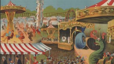 Painting of a fairground scene