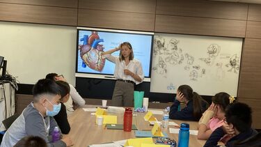 Teacher Evie delivers STEM class