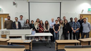 A group of researchers and colleagues at the PhD researcher conference.