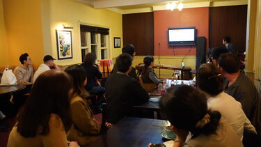 Poetry crowd enjoys event