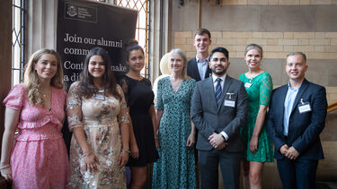 Dean's List 2022 UG winners, with the Dean of the Management School