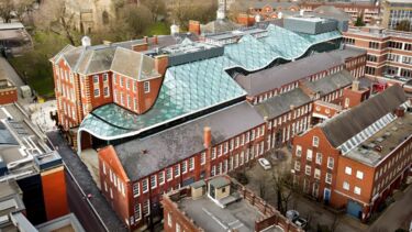 Engineering Heartspace, aerial view.