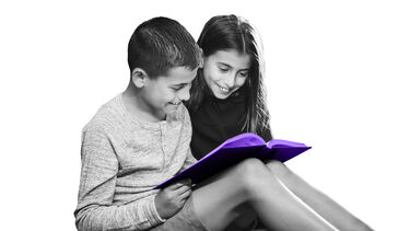 children reading book