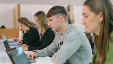 Image of student Luke Boaler doing work