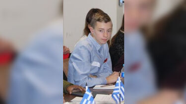 Lewis atkinson attending the discover US programme in secondary school