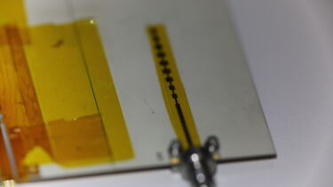 The radio antenna placed on a desk