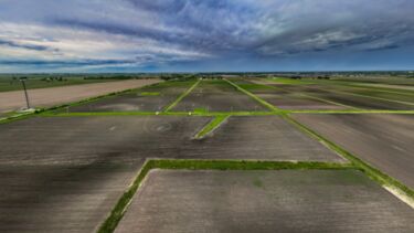 A drone photo showing an overview of the RockFACE field experiment site. Credit: James Baltz