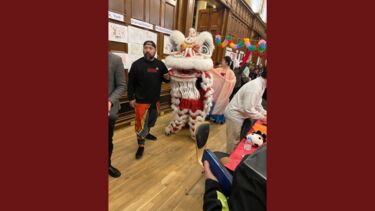 The Chinese Lion lights up the ballroom