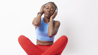 Listening to music with headphones