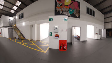 Atlas Way warehouse defibrillator location