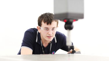 A researcher making a technical observation