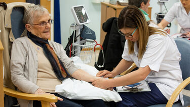 patient receiving clinical care
