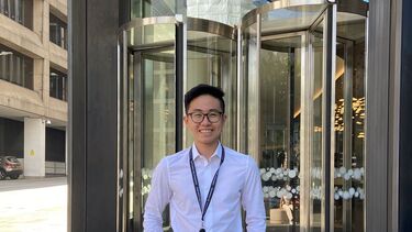 Photo of Valent Hartono outside Deloitte