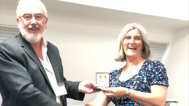 Receiving CESL medal