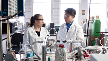 Researchers in a lab