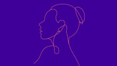 outline of a woman facing left
