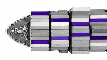 Cargo Ship From Above