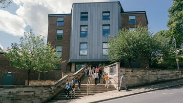 The Management School on a sunny day.