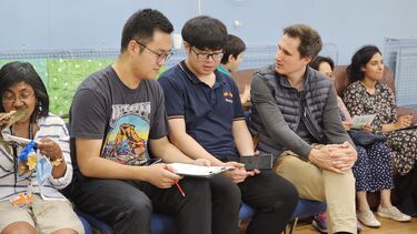 Party guests enjoying event