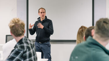 Sam Farley delivering a seminar.