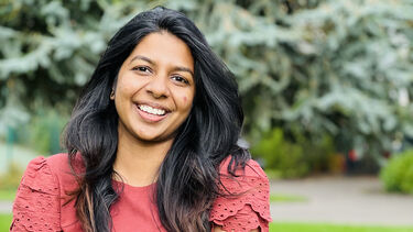 Photo of Chemistry student Megha in a park