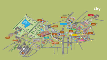 An image of our city accommodation map, which people can use as a guide around the city 