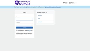Entering your credentials in MUSE screenshot