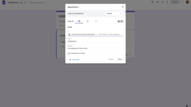 How to share a Google form screenshot