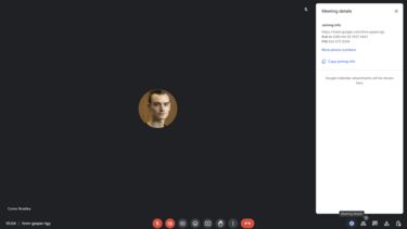 How to share a google meeting link screenshot